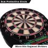 Turnart Electronic Dart Board 13.5" Dart Board with LED Display, 6 Soft Tip Darts, Red, Green view 4