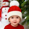 BleSky Christmas Knitted Hat for Baby, Winter Warm Hat Baby Beanie Knit Hat with Pom Pom for Boys Girls Infant,0 to 3 Years Old Red view 2