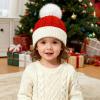 BleSky Christmas Knitted Hat for Baby, Winter Warm Hat Baby Beanie Knit Hat with Pom Pom for Boys Girls Infant,0 to 3 Years Old Red view 3