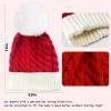 BleSky Christmas Knitted Hat for Baby, Winter Warm Hat Baby Beanie Knit Hat with Pom Pom for Boys Girls Infant,0 to 3 Years Old Red view 4