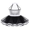 Hansber Girls Sequins Halter Bowtie Texudo Leotard Tutu Dress Ringmaster Circus Show Costume Halloween Christmas Outfit Silver 14 Years view 2