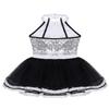 Hansber Girls Sequins Halter Bowtie Texudo Leotard Tutu Dress Ringmaster Circus Show Costume Halloween Christmas Outfit Silver 14 Years view 4
