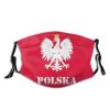 Niqqzit Poland Polish Flag Mask with Filter Breathable Face Mask Washable Balaclava Bandana Mouth Cover with Adjustable Ear Loops