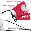 Niqqzit Poland Polish Flag Mask with Filter Breathable Face Mask Washable Balaclava Bandana Mouth Cover with Adjustable Ear Loops view 4