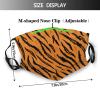 Niqqzit Tiger Stripes Mask with Filter Breathable Face Mask Washable Balaclava Bandana Mouth Cover with Adjustable Ear Loops view 2
