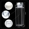 17 oz Milk Carton Water Bottles Clear Plastic Milk Box Portable Reusable Square Juice Bottles for Outdoor Sports Travel Camping Activities(2 Pieces) view 2