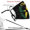 Niqqzit One Love Jamaican Rasta Reggae Mask with Filter Breathable Face Mask Washable Balaclava Bandana Mouth Cover with Adjustable Ear Loops view 4