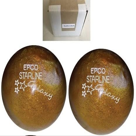 BuyBocceBalls - EPCO Duckpin Bowling Balls - - (4 7/8", 3lbs 8oz) Pack of 2 - Starline Galaxy -Amber (4 7/8", 3lbs 8oz) - Made in USA