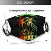 Niqqzit One Love Jamaica Caribbean Vacation Reggae Mask with Filter Breathable Face Mask Washable Balaclava Bandana Mouth Cover with Adjustable Ear Loops view 2