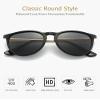 ANRRI Polarized Vintage Round Sunglasses for Women Men Classic Retro Designer Style Black Lens view 2
