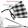 Niqqzit Buffalo Plaid Black and White Check Mask with Filter Breathable Face Mask Washable Balaclava Bandana Mouth Cover with Adjustable Ear Loops view 4
