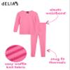 dELiA*s Girls Thermal Underwear Set 6 Piece Waffle Knit Thermal Long Johns view 2