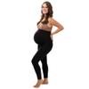 Maternity Leggings for Women - Seamless Maternity Leggings for Belly & More Support - Maternity Lounge Wear for Moms (Black-Medium) view 1