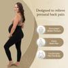 Maternity Leggings for Women - Seamless Maternity Leggings for Belly & More Support - Maternity Lounge Wear for Moms (Black-Medium) view 3