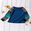 SELINK Girl's Casual Big Kids Long Sleeve Striped Color Block Casual Tees with Pockets Blue Striped XXL view 3