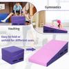 BLKMTY Folding Gymnastics Mat, 48" x 24" Incline Mats Tumbling Cheese Wedge Mat Kids Cheese Pad Indoor/Outdoor Exercise Yoga Mats for Home Gym with Non-Slip Pvc Surface and Handle, Pink view 2