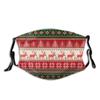 Niqqzit Ugly Christmas Reindeers Pines Snowflakes Mask with Filter Breathable Face Mask Washable Balaclava Bandana Mouth Cover with Adjustable Ear Loops view 1