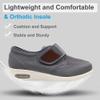 Orthoshoes Mens Diabetic Edema Shoes Lightweight Walking Mesh Breathable Wide Sneakers Strap Adjustable Easy On and Off for Elderly, Swollen Feet, Plantar Fasciitis view 4