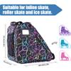 Holisogn Ice, Figure, Inline and Roller Skate Bag, Premium and Fashion Bags for child, kids, teenager, adult (Peace & Love Black HLS002) view 2