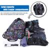 Holisogn Ice, Figure, Inline and Roller Skate Bag, Premium and Fashion Bags for child, kids, teenager, adult (Peace & Love Black HLS002) view 3