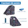 Holisogn Ice, Figure, Inline and Roller Skate Bag, Premium and Fashion Bags for child, kids, teenager, adult (Peace & Love Black HLS002) view 4