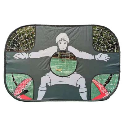 Anntool Portable Soccer Goal Kids, 4 FT Collapsible 2 In 1 Soccer Goal Net Training and Entertaining, Pop-up Soccer Goal Net with Aim Target Backyard, Shooting Practicing Goal with Carry Bag, Black