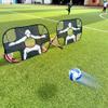 Anntool Portable Soccer Goal Kids, 4 FT Collapsible 2 In 1 Soccer Goal Net Training and Entertaining, Pop-up Soccer Goal Net with Aim Target Backyard, Shooting Practicing Goal with Carry Bag, Black view 3