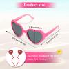 20 Pieces Valentines Day Pink Heart Sunglasses Rimless Sunglasses Heart Headbands for Women Men Red Sequin Love Shaped Head Boppers Valentines Party Supplies Photo Props Holiday Wedding Birthday view 2