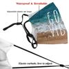 Niqqzit Good Vibes Ocean Tide Beach Mask with Filter Breathable Face Mask Washable Balaclava Bandana Mouth Cover with Adjustable Ear Loops view 4