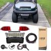10L0L Golf Cart Deluxe Light Kit for Club Car Precedent, Headlights Taillight with Turn Signal Switch Horn Button, Blinker & Brake Light Switch Pad