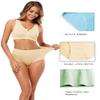 Molasus Women's Soft Cotton Underwear Briefs High Waisted Postpartum Panties Ladies Full Coverage Plus Size Underpants Pack of 5,XX-Large view 2