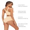 Molasus Women's Soft Cotton Underwear Briefs High Waisted Postpartum Panties Ladies Full Coverage Plus Size Underpants Pack of 5,XX-Large view 3