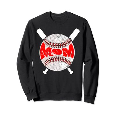Baseball Heart Casual Tee Women Cute Graphic Mom Baseball Sweatshirt