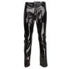 Alvivi Men's Genuine Leather Pants Skinny Straight Leg PU Motorcycle Biker Pants Long Trousers Black X-Large view 4