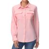 BASSDASH Women's UPF 50 Long Sleeve Fishing Hiking Button Down Shirt Performance Quick Dry FS21W view 3