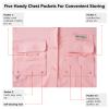 BASSDASH Women's UPF 50 Long Sleeve Fishing Hiking Button Down Shirt Performance Quick Dry FS21W view 4