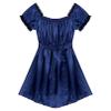 YiZYiF Men's Satin Frilly Girly Costumes Sissy Dress Cross Dresser Lingerie Pajamas Nightwear Navy Blue Medium view 2