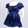 YiZYiF Men's Satin Frilly Girly Costumes Sissy Dress Cross Dresser Lingerie Pajamas Nightwear Navy Blue Medium view 4