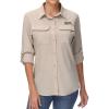 BASSDASH Women's UPF 50 Long Sleeve Fishing Hiking Button Down Shirt Performance Quick Dry FS21W Khaki view 1