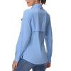 BASSDASH Women's UPF 50 Long Sleeve Fishing Hiking Button Down Shirt Performance Quick Dry FS21W view 2