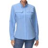 BASSDASH Women's UPF 50 Long Sleeve Fishing Hiking Button Down Shirt Performance Quick Dry FS21W view 3
