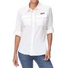 BASSDASH Women's UPF 50 Long Sleeve Fishing Hiking Button Down Shirt Performance Quick Dry FS21W White view 1