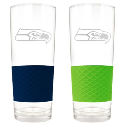 Great American Products Seattle Seahawks 22oz. Logo Score Pint Glass Two-Piece Set