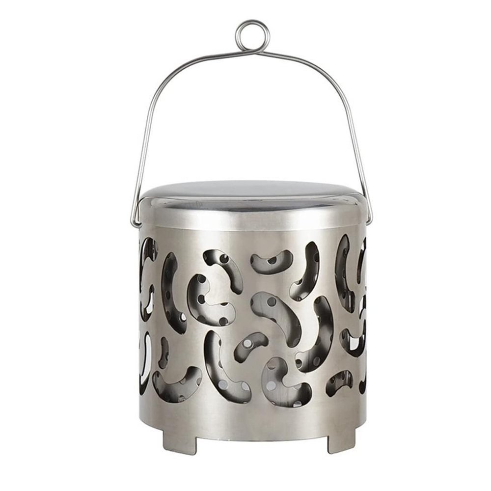 Camping Mini Heater,Outdoor Portable Gases Heater Stoves Heating Cover Mini Heater Cap Stainless Steel Gas Oven Burner Camping Stove Accessories (Silver)