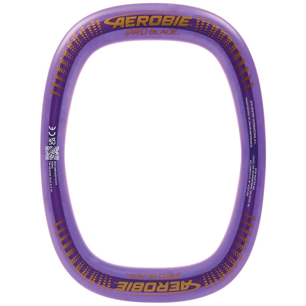 Aerobie Pro Blade, Outdoor Flying Disc Self Levelling Throw Ring for Ages 5+, Purple