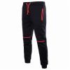 Kaxiya2021 Men's Colorblock Drawstring Jogger Casual Slim Workout Bodybuilding Pants Running Contrasting Color Sweatpants (Medium,Black) view 1