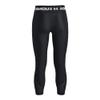 Under Armour Girls' HeatGear Armour Ankle Crop Leggings, (001) Black / / White, Youth Small view 2
