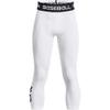 Under Armour Boys' Utility 3/4 Sliding Shorts, (100) White / / Black, Youth Small view 1