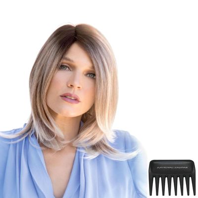 Bundle - 3 Items: Harlee Wig by Noriko, Christy's Wigs Q & A Booklet & Wide Tooth Comb - Color: Melted Marshmallow