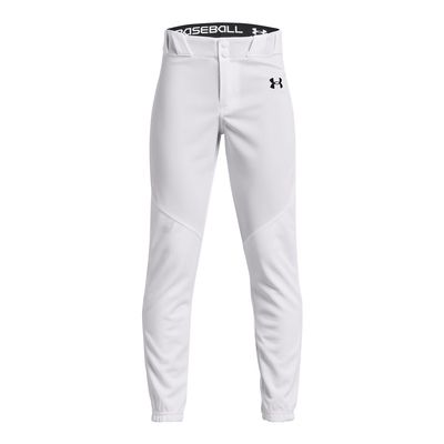 Under Armour Boys Utility Baseball Pant Closed, (100) White / / Black, X-Small